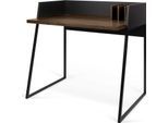 Temahome Scrivania Volga 88 X 90 X 60 Nero/Impiallacciatura Noce/Con Struttura In Metallo Nero