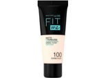 Maybelline New York Fit Me Matte & Poreless Foundation 100 Warm Ivory 30 Ml