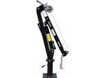 Gru Da Carico Wiltec Altezza 1800 Mm, Capacità Di Carico 900 Kg E Ralla A 360°, Argano A Fune, Base Solida Per Il Montaggio A Pavimento, Gru Da Officina