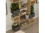 Skye Decor, Niho - Rovere, Antracite, Libreria, Rovere, 120 X 171 X 27 Cm