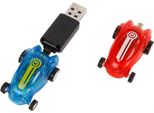 Auto Da Corsa 6 Cm Usb Blu/Rosso 3 Pezzi