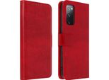 Custodia Flip Stand Custodia A Portafoglio E Funzione Stand Per Samsung Galaxy S20 Fe - Rosso