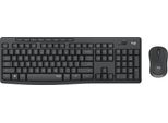 Logitech MK295 Silent - Set Tastiera E Mouse - Senza Fili - 2,4 Ghz - Qwertz - Ceco - Grafite