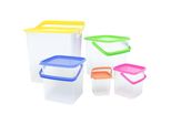 Herzberg Set Di Contenitori Per Alimenti Cubici Angolari 5-In-1 Con Manico