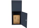Cassetta Per Pacchi Wiltec Grigia 410 X 380 X 1020 Mm, Cassetta Per Pacchi A Casa, Accettazione Pacchi Privata Adatta A Pacchi E Piccole Confezioni, Cassetta Per Lettere Autoportante In Acciaio