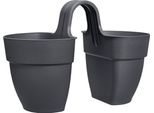 Elho® Vibia Campana GeläNdertopf Flower Twin Anthracite 21 Cm - Plastica