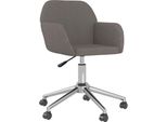 Vidaxl Sedia Da Ufficio Girevole In Tessuto Grigio Scuro