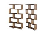 Skye Decor, NilüFer - Walnut, Librerie, Noce, 90 X 156 X 20 Cm