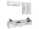 Mobili Tv Arila Bianco A. 200 X L. 190 X P. 40 Cm