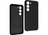 Avizar, Custodia Semirigida In Silicone Per Samsung Galaxy S23, Soft Touch, Nero