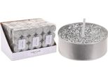 Altre Marche Glitter Tealights 8 Pezzi Argento