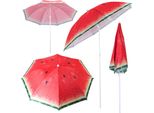 Beach Garden Umbrella Adjustable 150Cm Broken Watermelon