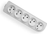Elgotech GN-50 Cavo Di Prolunga A 5 Vie Con Messa A Terra, Bianco