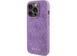Guess Guhcp15Lp4Epmu Custodia Rigida Per Iphone 15 Pro 6.1 Fioletowy/Light Purple In Pelle Con Timbro 4G