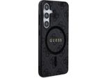 Guess Guhms24Sg4Gfrk S24 S921 Czarny/Nero Custodia Rigida 4G Collection In Pelle Logo Metallo Magsafe
