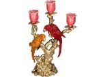 Uccello Portacandele In Poliresina 37,5 Cm - Portacandele Artistico E Colorato - Decorazione Per Tavolo Da Pranzo, Mensola E Credenza - Accessorio D'atmosfera Per La Casa