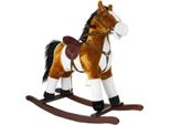 Cavallo A Dondolo In Bronzo Con Muso E Coda In Movimento 74 Cm