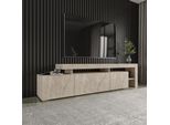 Skye Decor, Beliz - Travertino, Mobili Tv, Travertino, 192 X 53 X 37 Cm