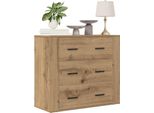 Vidaxl Credenza Artisan In Rovere 80X33X70 Cm Materiale A Base Di Legno