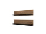 Skye Decor, Scaffale - Nero, Scaffale Da Parete, Pino Atlantico, 100 % Pannello Di Legno Rivestito Di Melamina, 60 X 13 X 15 Cm