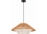 Lampada A Sospensione Africa - 1Xe27, 40W, 50Cm, Rotonda, Nero / Beige / Bianco