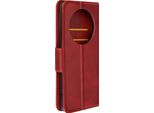 Avizar, Custodia Per Honor Magic 6 Lite 5G Funzione Portafogli, Cinturino Per Mano E Supporto, Rosso Vino