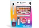 Aquarius Magic Studio Kit Completo Di Trucco Colorato Con 32 Ombretti, 16 Shimmer, 8 Ciprie E 8 Fard