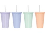 Svenska Living Bicchiere Diamant 500 Ml Con Cannuccia