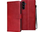 Avizar, Samsung Galaxy A16 Wallet Cover, Custodia A Portafoglio Con Cinturino, Rosso