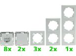 Chilitec Delphi Starter Kit, 16 Pezzi Pro, Bianco 8X Presa Di Corrente, 2X Interruttore, Collegamento A Morsetto