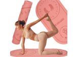 Tappetino Per Esercizi Yoga Salto Insonorizzato Antiscivolo 127X63X0,6 Cm Rosa