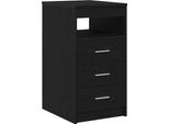 Vidaxl Cassettiera Nera Effetto Rovere 40X50X76Cm Materiale Legno