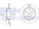 2X Disco Freno Delphi BG3530C Per Bmw 3 Sedan (E46) 3 Touring (E46) 59 5Mm