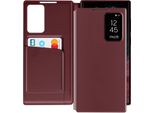 Avizar, Cover Per Samsung Galaxy S22 Ultra Con Sportello Per Schede, Rosso Vino