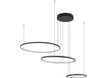 Lampada A Sospensione Nera A Triplo Anello Led Circolo 4000K Nowodvorski 10867