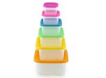 Herzberg Set Di Contenitori Per Alimenti Quadrati 6 In 1