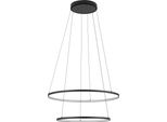 Lampada A Sospensione Nera Doppio Anello Led Circolo 4000K Nowodvorski 10864