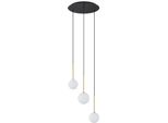 Lampadario Nero E Oro Con Sfere Bianche 12W Karo Nowodvorski 10304
