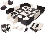 Tappetino Puzzle In Schiuma / Box Per Bambini 25 Pezzi Bianco E Nero