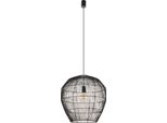 Lampada A Sospensione Scandinava In Bambù Nero 1Xe27 25W Haiti M 11167 Nowodvorski