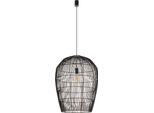 Lampada A Sospensione Scandinava In Bambù Nero 1Xe27 25W Haiti L 11168 Nowodvorski