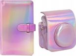 Custodia Cover Per Fujifilm Instax Mini 12 + Album Per 96 Foto / Rosa Glitterato
