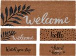 H&S Decoration Welcome Welcome Od In Fibra Di Cocco In Gomma Marrone/Nero/Bianco 75 Cm X 25 Cm