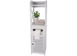 Mobiletto Da Bagno Con Portarotolo, Mobiletto Da Bagno Mobiletto Alto Da Bagno Mobiletto Da Bagno A Libera Installazione 80Cm X 21Cm X 20Cm 25763