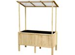 Aiuola Rialzata In Legno Con Coperchio 110X60X152 Cm Fioriera Con Tessuto Non Tessuto Per Giardino Balcone Natura