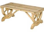 Panca Da Giardino Panca In Legno Resistente Alle Intemperie Mobili Da Giardino Panca Rustica Naturale 98 X 50 X 39,5 Cm