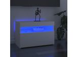 Syfax™ Mobili Porta Tv Con Luci Led 2 Pz Bianchi 60X35X40 Cm