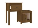 Syfax™ Comodino Ambra 79,5X38X65,5 Cm In Legno Massello Di Pino