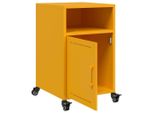 Syfax™ Comodino Giallo Senape 36X39X59 Cm In Acciaio