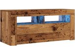 Syfax™ Mobile Porta Tv Con Led Legno Antico 90X35X40 Cm Multistrato